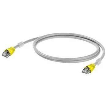 Datový kabel Weidmüller RJ45 (křížený) síťový kabel CAT 6A S/FTP 0.30 m šedá UL certifikace, samozhášecí, s ochranou