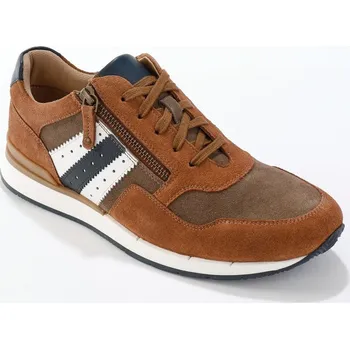 Dámské tenisky Tenisky ze 2 materiálů, tkaničky a zipy kaštanová 41