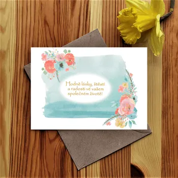 Přání s obálkou Pastelové Štěstí č. 4