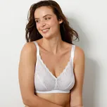 Zmenšující krajková podprsenka, bez kostic bílá 85F