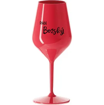 Sklenice PAN BOŽSKÝ - červená nerozbitná sklenice na víno 470 ml