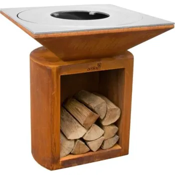 Zahradní gril ARTISS Zahradní gril G2 Corten s deskou z uhlíkové oceli