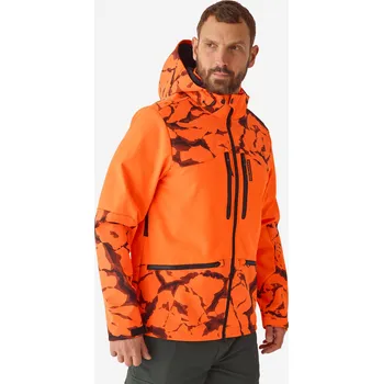 SOLOGNAC Lovecká softshellová bunda 500 M ORANŽOVÁ