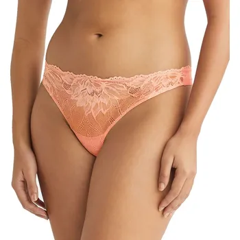 Kalhotky Calvin Klein tanga QF6397E LWG - Lososová / XS
