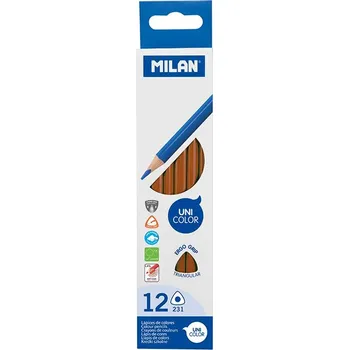 Kresba Pastelky trojhranné MILAN 231 hnědé 12 ks