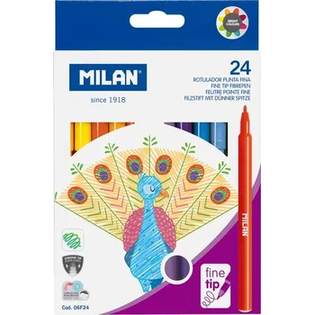 Tenké popisovače MILAN 24 barev
