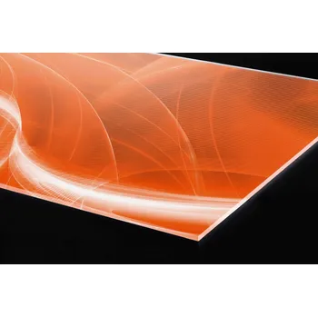 Obklad DIMEX | Plexisklo za kuchyňskou linku PGT-06060-037 | 60 x 60 cm | Oranžový abstrakt + Plexisklo za kuchyňskou linku DIMEX v rozměru 60 x 60 cm, motiv Oranžový abstrakt
