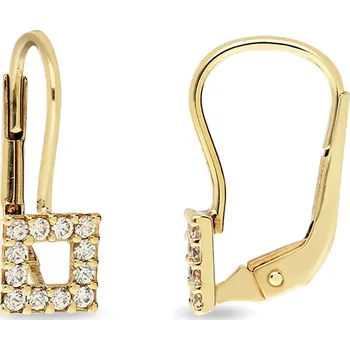Náušnice Leru Zlaté náušnice se zirkony kostičky