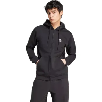 Pánská mikina Pánská mikina s kapucí a zapínáním Adidas Trefoil Essentials FZ černá