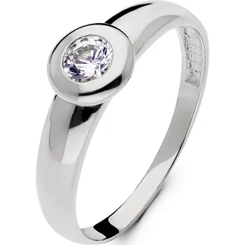 Prsten Zlatokov Zlatý prsten z bílého zlata a zirkonem Juta Velikost a váha prstenu: 59(váha 2,48g)