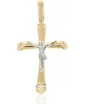 Zlatnictví Helios Velký zlatý kříž s Ježíšem a zirkony