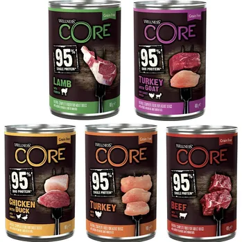 Krmivo pro psa Wellness Core .Wellness Core Dog 95% Protein Adult MIX 5x400g