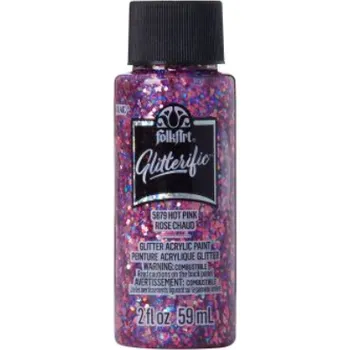 Vodová barva FolkArt Glitterific Acrylic Paint - Třpytivá akrylová barva 59 ml Glitterific: Hot pink