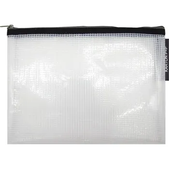 Obálka Obálka se zipem A5 transparentní s černým lemem