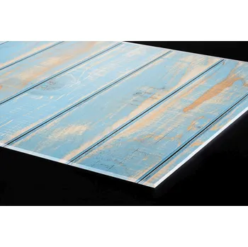 Obklad DIMEX | Plexisklo za kuchyňskou linku PGT-06040-290 | 60 cm x 40 cm | Staré modré lamely + Plexisklo za kuchyňskou linku DIMEX v rozměru 60 cm x 40 cm, motiv Staré modré lamely