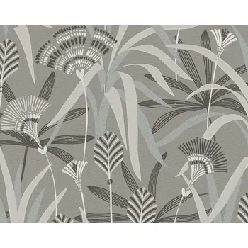 Tapeta A.S. Création | Vliesová tapeta na zeď French Affair 39936-2 | 0,53 x 10,05 m | šedá, černá, zelená, bílá + Šedá, černá, zelená, bílá vliesová tapeta na stěnu 399362 v rozměru 0,53 x 10,05 m