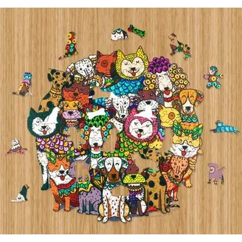 Puzzle Dřevěné kreativní puzzle Psi