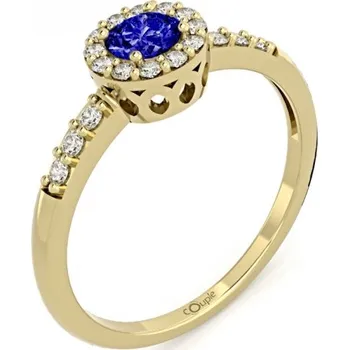 Prsten Couple, Honosný prsten Sari, žluté zlato se zirkony, vel. 55, prům. 17.5 mm, 585-66-1-0270.0Z00.0.55.102