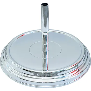 Vlajka Stojan na vlajku interiérový STŘÍBRNÝ leštěný - 1-ramenný s žerdí - koule