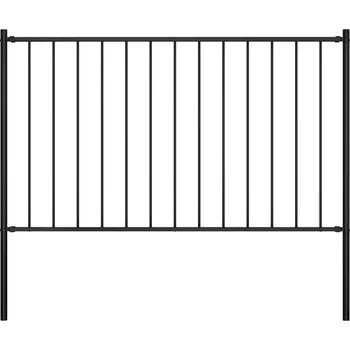 Plot Plotový panel se sloupky, práškově lakovaná ocel, 1,81 x 1 m, černý IM_145210
