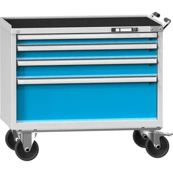 Dílenský stůl POLAK Mobilní kontejner ZCM 69-1 [světle šedá, světle šedá, E - výsuv 88%, nosnost zásuvky 70 kg]