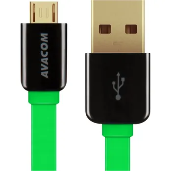 Datový kabel AVACOM MIC-40G kabel USB - Micro USB, 40cm, zelená