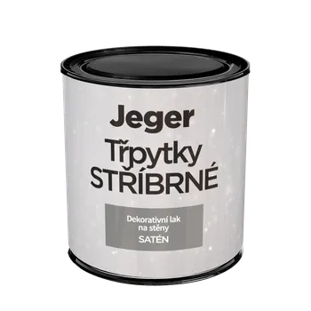 Lak na dřevo Jeger Brokat Ochranný nátěr se třpytkami, 0,5 l, stříbrný 917845