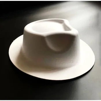 Karnevalový doplněk Bílý kovbojský klobouk k domalování