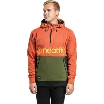 Pánská mikina Meatfly pánská technická mikina Tason Brick / Olive | Červená | Velikost S