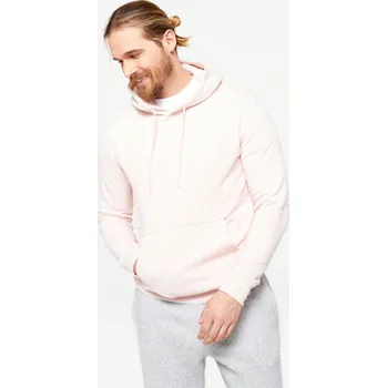 Dámská mikina DOMYOS Pánská meltonová fitness mikina s kapucí XL RŮŽOVÁ