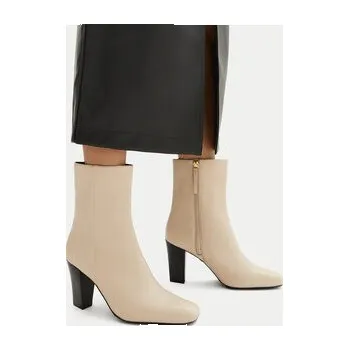 Dámské kozačky Polokozačky Gino Rossi HAGA-116068 Écru 37