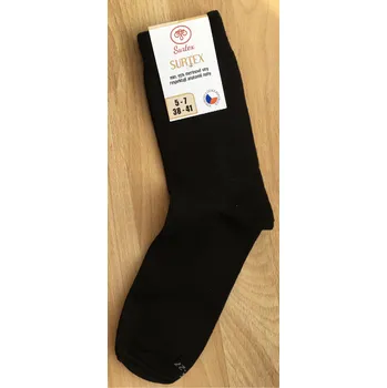 Pánské ponožky Surtex ponožky společenské Merino 90 - 95% černé Velikost: 38-41