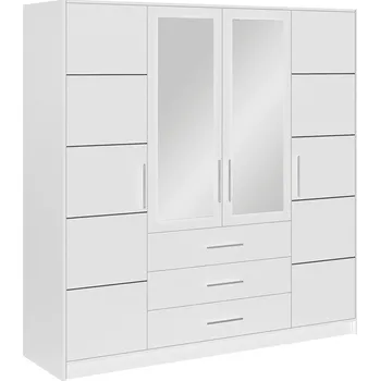 Šatní skříň STO Šatní skříň BALI D4 196 cm Barva dřeva: Bílá