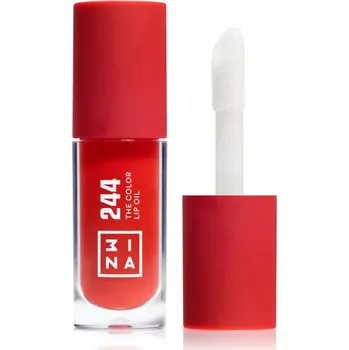 Péče o rty 3INA The Color Lip Oil hydratační olej na rty odstín 244 - Classic rich red, sheer 4 ml