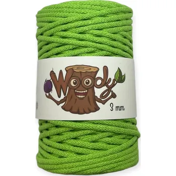 Příze Woody 3 mm - Limetka