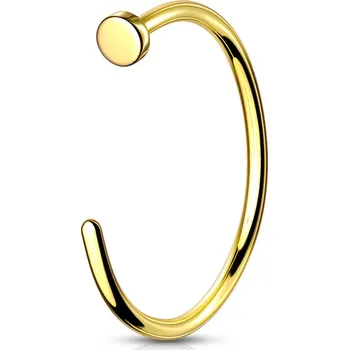 Piercing Atreya Nosovka titanový kroužek barevný Barva: Zlatá, Velikost: 1 mm, Délka / Průměr: 10 mm