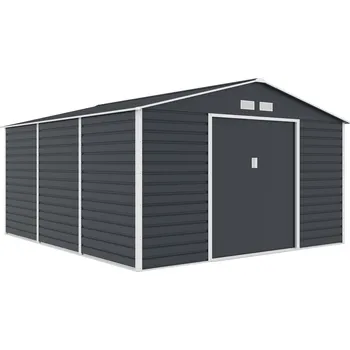 Zahradní domek Plechový domek Greenhouse 340x382 - černý (Zahradní plechový domek )