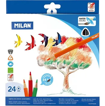 Pastelka Pastelky akvarelové Milan 431 24 ks