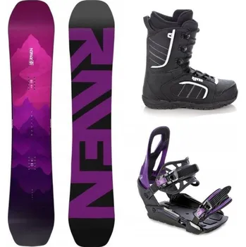 Snowboard Raven Destiny snowboard + Raven S230 Black/violet vázání + Raven Target obuv 139 cm + S/M (EU 37-42) + DÁREK + Doprava ZDARMA