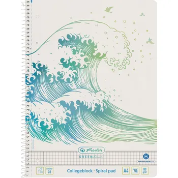 Blok Blok spirálový EKO vlna A4 čtvereček 70 listů