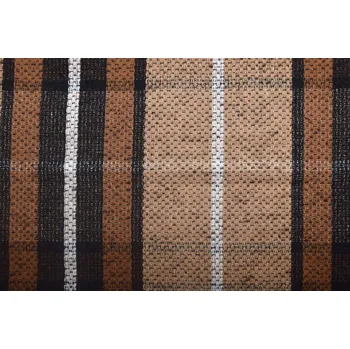 Vlněná kabátová látka se vzorem hnědé kostky NS1116 Béžová Metráž