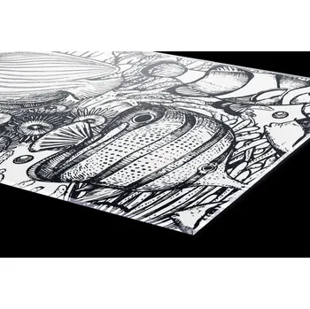 Obklad DIMEX | Plexisklo za kuchyňskou linku PGT-06040-183 | 60 cm x 40 cm | Černobílé ryby + Plexisklo za kuchyňskou linku DIMEX v rozměru 60 cm x 40 cm, motiv Černobílé ryby