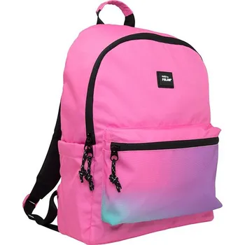 Školní batoh Batoh MILAN Sunset dvouzipový 22 l pink