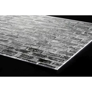 Obklad DIMEX | Plexisklo za kuchyňskou linku PGT-24060-300 | 240 x 60 cm | Šedá cihlová zeď + Plexisklo za kuchyňskou linku DIMEX v rozměru 240 x 60 cm, motiv Šedá cihlová zeď