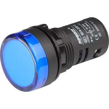 Relé LED kontrolka AD16-22D/S, pro průměr otvoru 22mm Modrá 48 V AC/DC