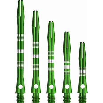 Příslušenství pro šipky Designa Multiline Aluminium Shafts Regrooved Green Velikost: 47 mm medium