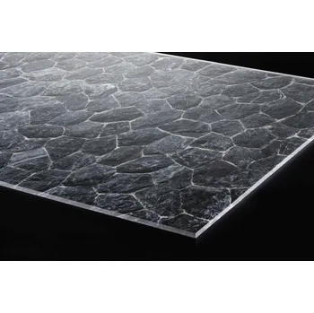 Obklad DIMEX | Plexisklo za kuchyňskou linku PGT-18060-252 | 180 x 60 cm | Černá kamenná zeď + Plexisklo za kuchyňskou linku DIMEX v rozměru 180 x 60 cm, motiv Černá kamenná zeď