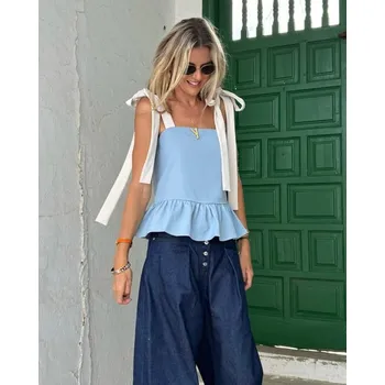 BeChick Baby blue top Ruffle BeChick ❤