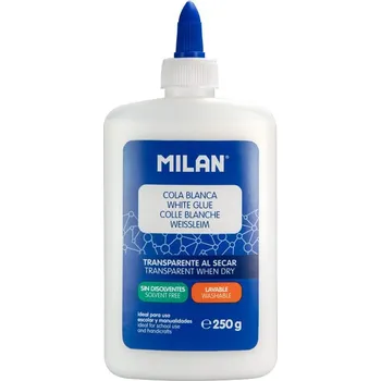 Kancelářské lepidlo Tekuté bílé lepidlo MILAN White Glue 250 g