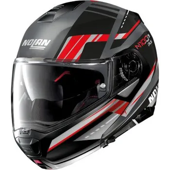 Helma na motorku Nolan N100-5 Plus Illuvium N-Com Flat Lava Grey 60